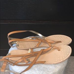 Brown Summer wrap sandals